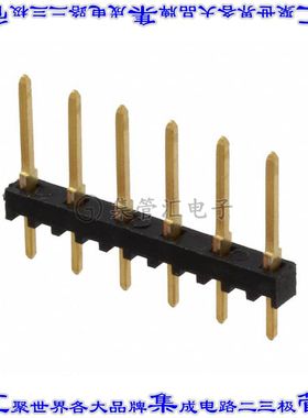 87221-5 针座连接器6POS接头3.81mm公形插针通孔直针镀金