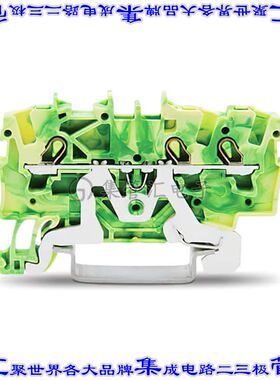 2001-1307 端子块连接器3POS接地地面4.2mm绿色黄色14-22AWG