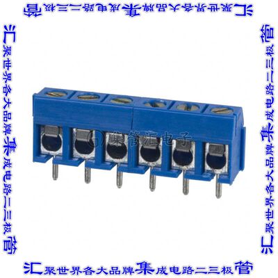 OSTTC060162 线对板连接器6POS接线端子5mm通孔水平带板