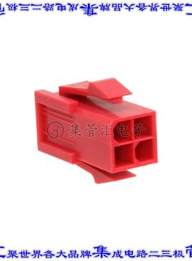2029089-4 矩形连接器外壳4POS插头2排4.2mm公形引脚红色面板安装