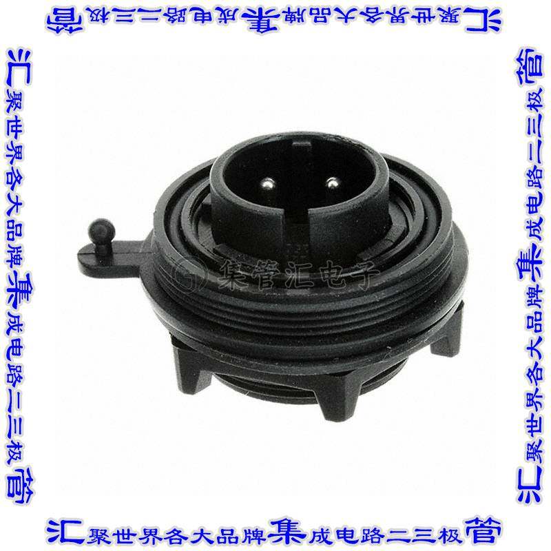 PX0747/P 圆形连接器4(电源)插座公形引脚螺钉镍面板安装