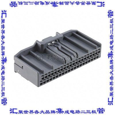 MX34040SF1 矩形连接器外壳40POS插座2排2.2mm母形插口灰色自由悬