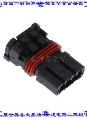 MX80A04SZ1A 矩形连接器外壳4POS插座2.54mm母形插口黑色自由悬挂