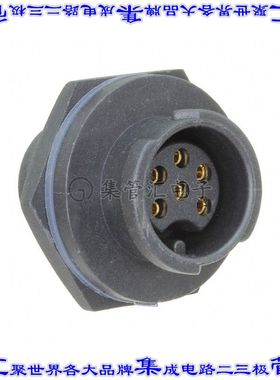 BD-06RMFS-QC8001 圆形连接器6(数据)插座母插口焊杯镀金面板安装