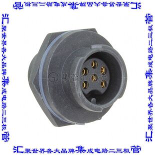 BD-06RMFS-QC8001 圆形连接器6(数据)插座母插口焊杯镀金面板安装