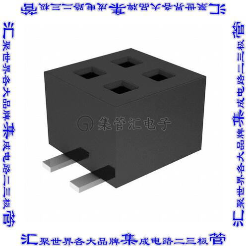 CLP-102-02-F-D-BE 针座连接器4POS插座2排1.27mm母形插口表贴SMD