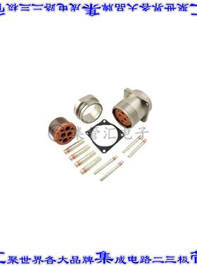 CL90555FS44412S 圆形连接器8(电源)插座母插口压接镀金面板安装