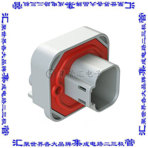 AT13-4P-BM03 针座连接器4POS插座2排公形插针通孔直角锡