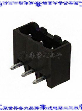 ELFH03210 端子块连接器3POS接头公引脚带罩5.08mm黑色90DEG通孔