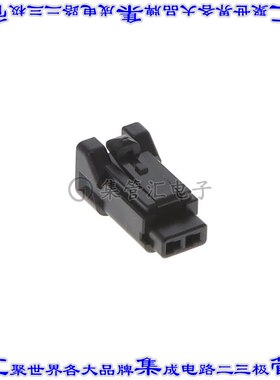 DF62W-2S-2.2C(11) 矩形连接器外壳2POS插座2.2mm母形插口黑色自