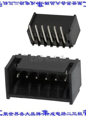 2-644803-6 针座连接器6POS接头2.54mm公形插针通孔直角锡
