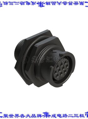 FLS712N10S03 圆形连接器10POS插座外壳用于母插口黑色面板安装