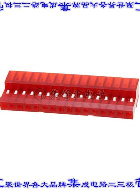 4-640440-6 矩形连接器16POS插座2.54mm母插口红色IDC锡自由悬挂