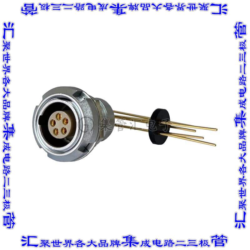 MMI-M1RSG05PR 圆形连接器5POS插座母插口焊接镀金面板安装通孔直
