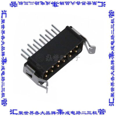 M80-8531242 针座连接器12POS接头2排2mm公形插针通孔直针镀金