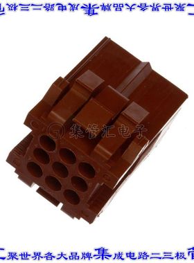 207440-1 矩形连接器外壳9POS插座3排5mm公形引脚黑色自由悬挂