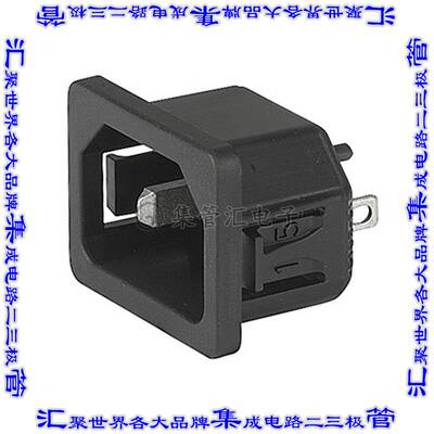 3-145-176 电源接入连接器2POS插座公型片状插脚IEC320-C18面板安