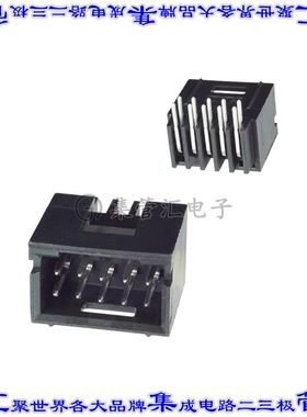 5-87579-2 针座连接器10POS接头2排2.54mm公形插针通孔直角锡