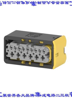 2-1563878-1 矩形连接器外壳15POS插座2排母形插口灰色自由悬挂