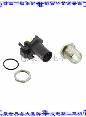 4-2172070-2 圆形连接器5POS插座公形引脚焊接镀金面板安装通孔