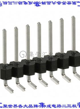 PEC07SGAN 针座连接器7POS分离式2.54mm公形插针通孔直角锡