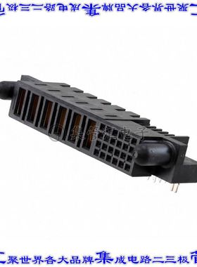 6450161-2 背板连接器30POS插座母插口4排2.54mm通孔直角黑色