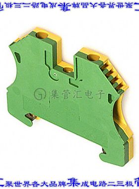 1010100000 端子块连接器2POS接地地面6.1mm绿色黄色10-22AWG