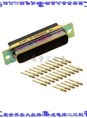 205560-2 连接器25POS插头公引脚2排D-Sub自由悬挂