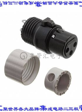 AAA3FBWWLP 圆形连接器3POS插头母插口焊杯银自由悬挂