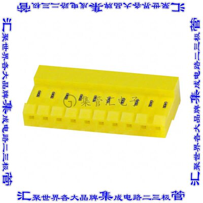 4-640427-0 矩形连接器10POS插座3.96mm母插口黄色IDC锡自由悬挂