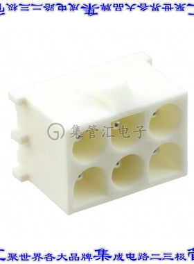 194002-1 针座连接器6POS接头2排6.35mm公形插针通孔直针银