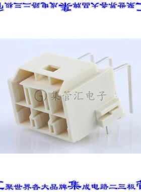 2035551216 针座连接器6POS接头2排6.5mm公形插针通孔直角锡