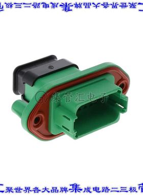 AT04-12PC-PM15 矩形连接器外壳12POS插座2排公形引脚绿色面板安