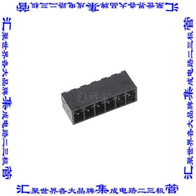 2342078-6 端子块连接器6POS接头公引脚带罩3.81mm黑色垂直通孔