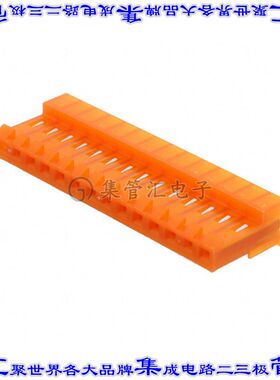 4-640426-4 矩形连接器14POS插座3.96mm母插口橙色IDC锡自由悬挂