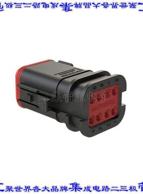 AT06-08SB-OMBLK 矩形连接器外壳8POS插头2排母形插口黑色自由悬