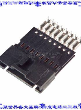 5-103945-7 矩形连接器8POS插头2.54mm公引脚黑色IDC镀金自由悬挂