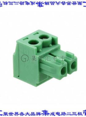 1851999 端子块连接器2POS插头母插口3.81mm绿色自由悬挂