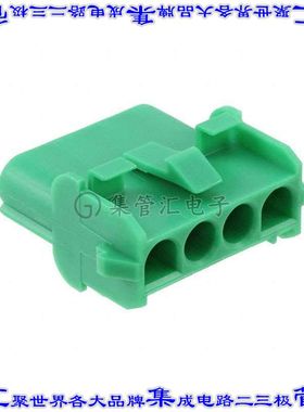 1-480703-5 矩形连接器外壳4POS插座绿色面板安装