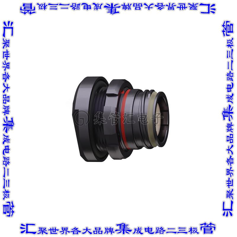 GKTAAT0-ED08WN-LS00 圆形连接器8POS插座母插口焊杯镀金面板安装