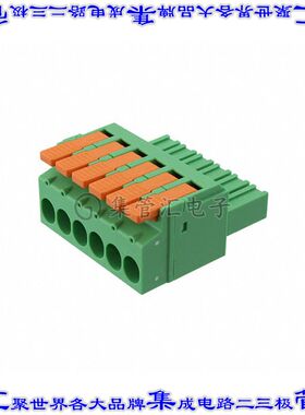 1716926 端子块连接器6POS插头母插口7.62mm绿色自由悬挂
