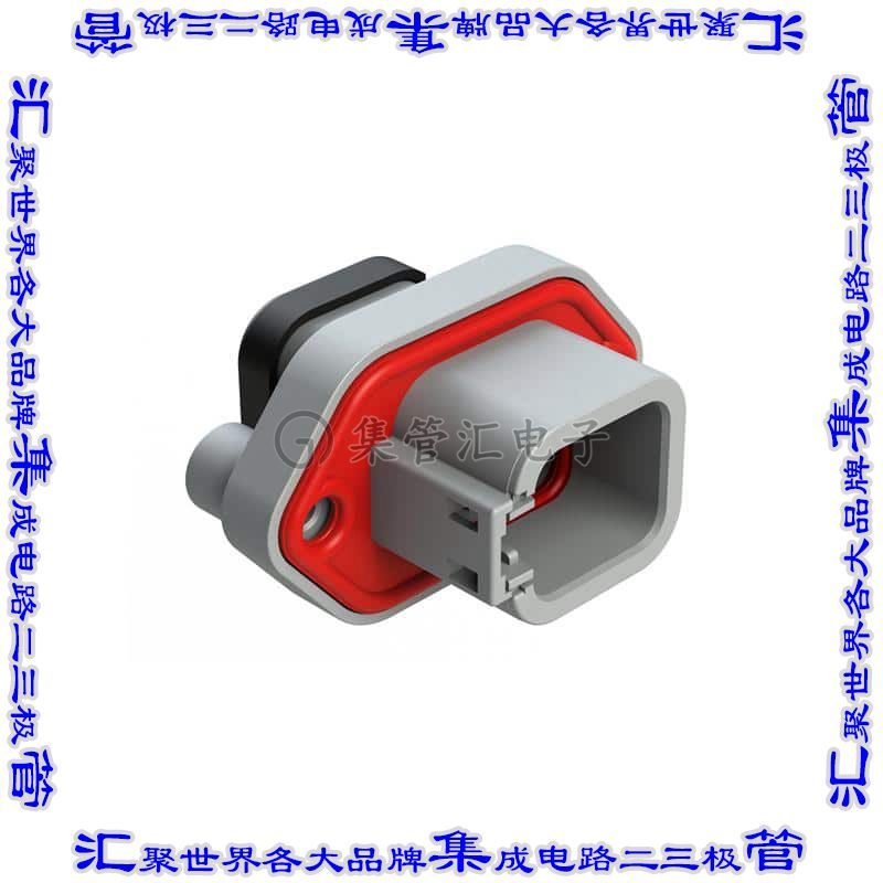 ATP04-6P-PM14 矩形连接器外壳6POS插座2排公形引脚灰色面板安装
