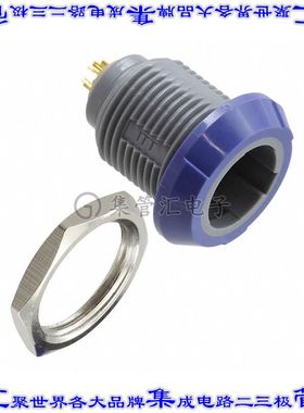 PLB4G620004 圆形连接器4POS插座母插口焊杯镀金面板安装