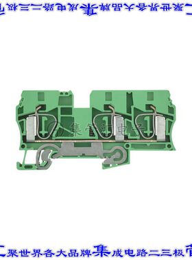 1767670000 端子块连接器3POS接地地面10.1mm绿色黄色6-16AWG