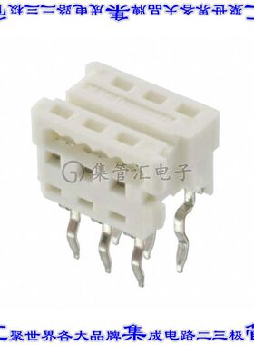 905841306 0905841306连接器6POS带状电缆DIP针座2排1.27mm通孔压