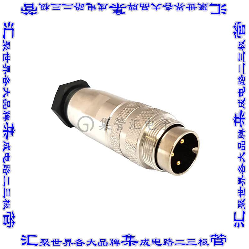 PXMBNI16FIM08ASCPG9 圆形连接器8POS插座公形引脚焊杯镀金自由悬