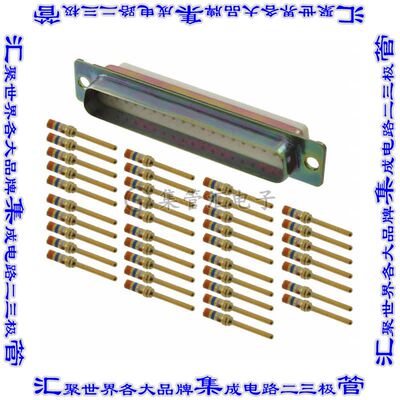 DCMAM-37P 连接器37POS插头公引脚2排D-Sub面板安装