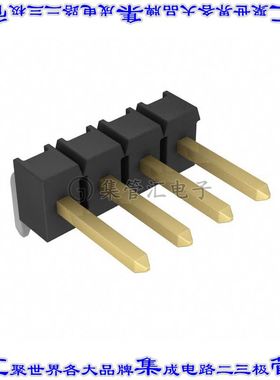 9-146305-0-04 针座连接器4POS分离式2.54mm公形插针通孔直角镀金