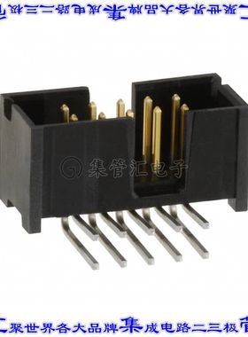 103311-1 针座连接器10POS接头2排2.54mm公形插针通孔直角镀金