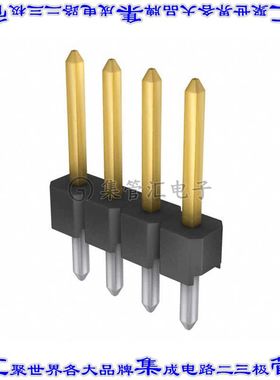 961104-6804-AR 针座连接器4POS接头2.54mm公形插针通孔直针镀金